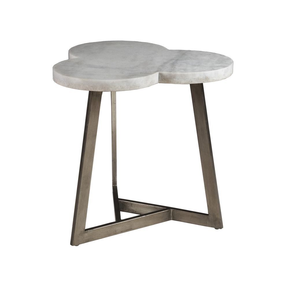 Side Tables Aristo Clover End Table - Silver Leaf