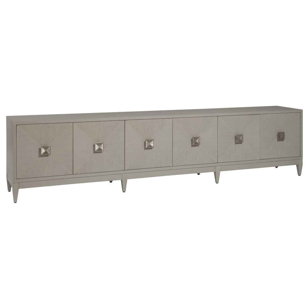 Logan Convertible Long Media Console/Buffet - Antiqued White