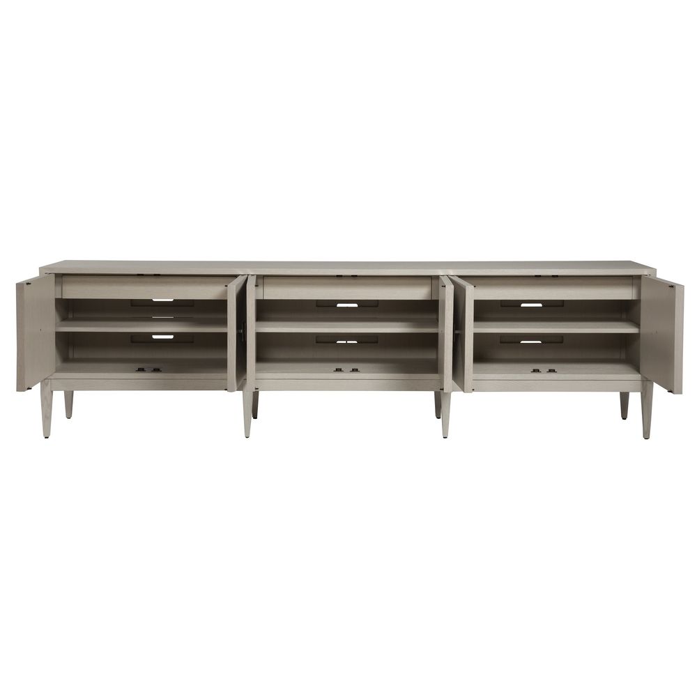 Logan Convertible Long Media Console/Buffet - Antiqued White