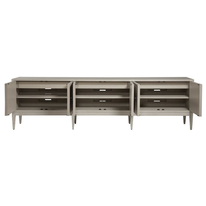 Logan Convertible Long Media Console/Buffet - Antiqued White