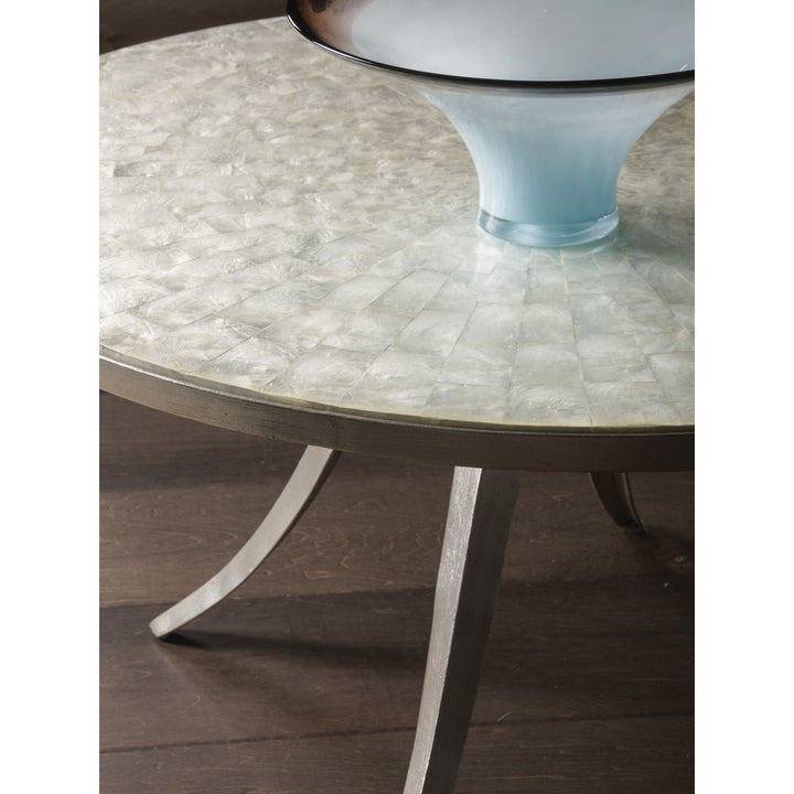 Coffee Tables Capiz Round Cocktail - Champagne