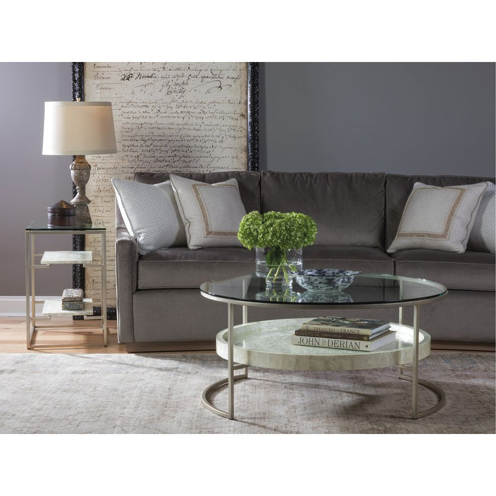 Coffee Tables Cumulus Capiz Round Cocktail Table - Champagne