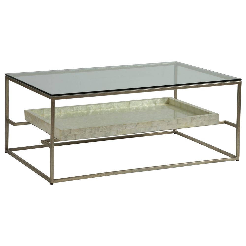Coffee Tables Cumulus Capiz Rectangular Cocktail Table - Champagne