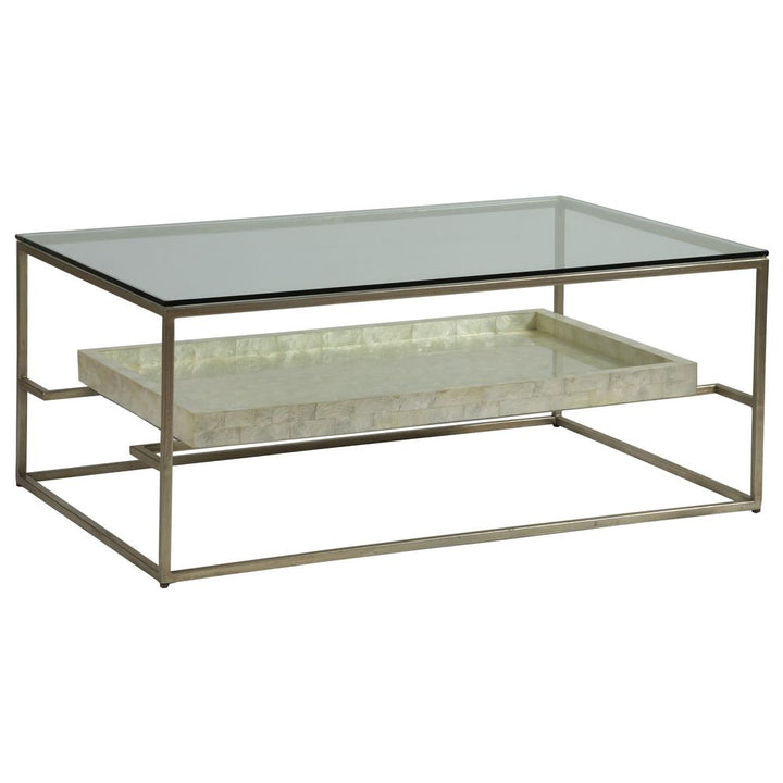 Coffee Tables Cumulus Capiz Rectangular Cocktail Table - Champagne