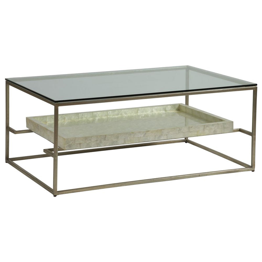 Coffee Tables Cumulus Capiz Rectangular Cocktail Table - Champagne