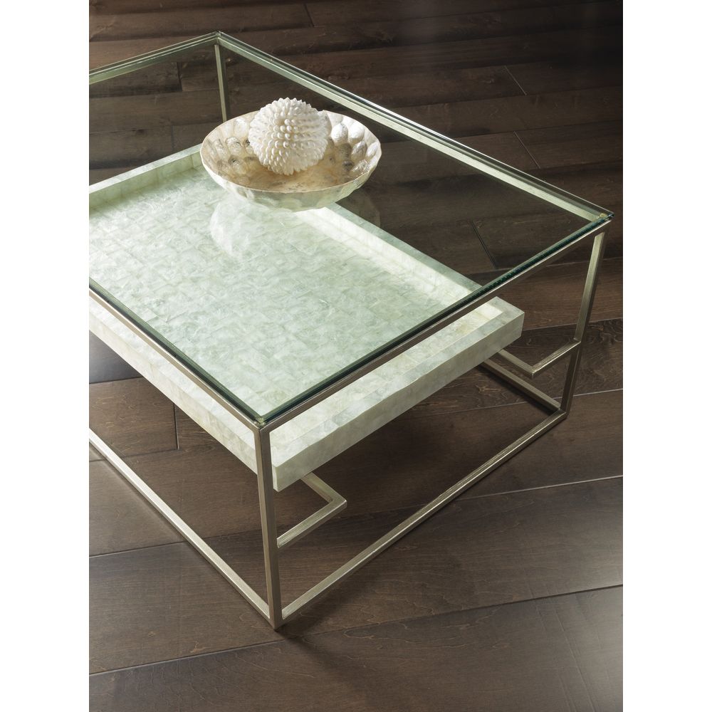 Coffee Tables Cumulus Capiz Rectangular Cocktail Table - Champagne