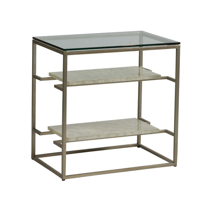 Side Tables Cumulus Capiz Tier Table - Champagne