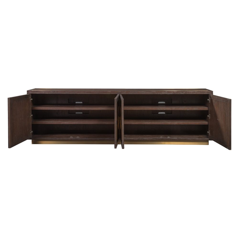 TV Stands & Media Consoles Verbatim Long Media Console - Dark Brown