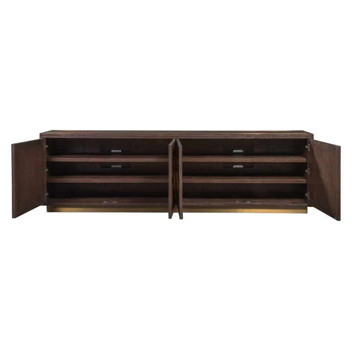 TV Stands & Media Consoles Verbatim Long Media Console - Dark Brown