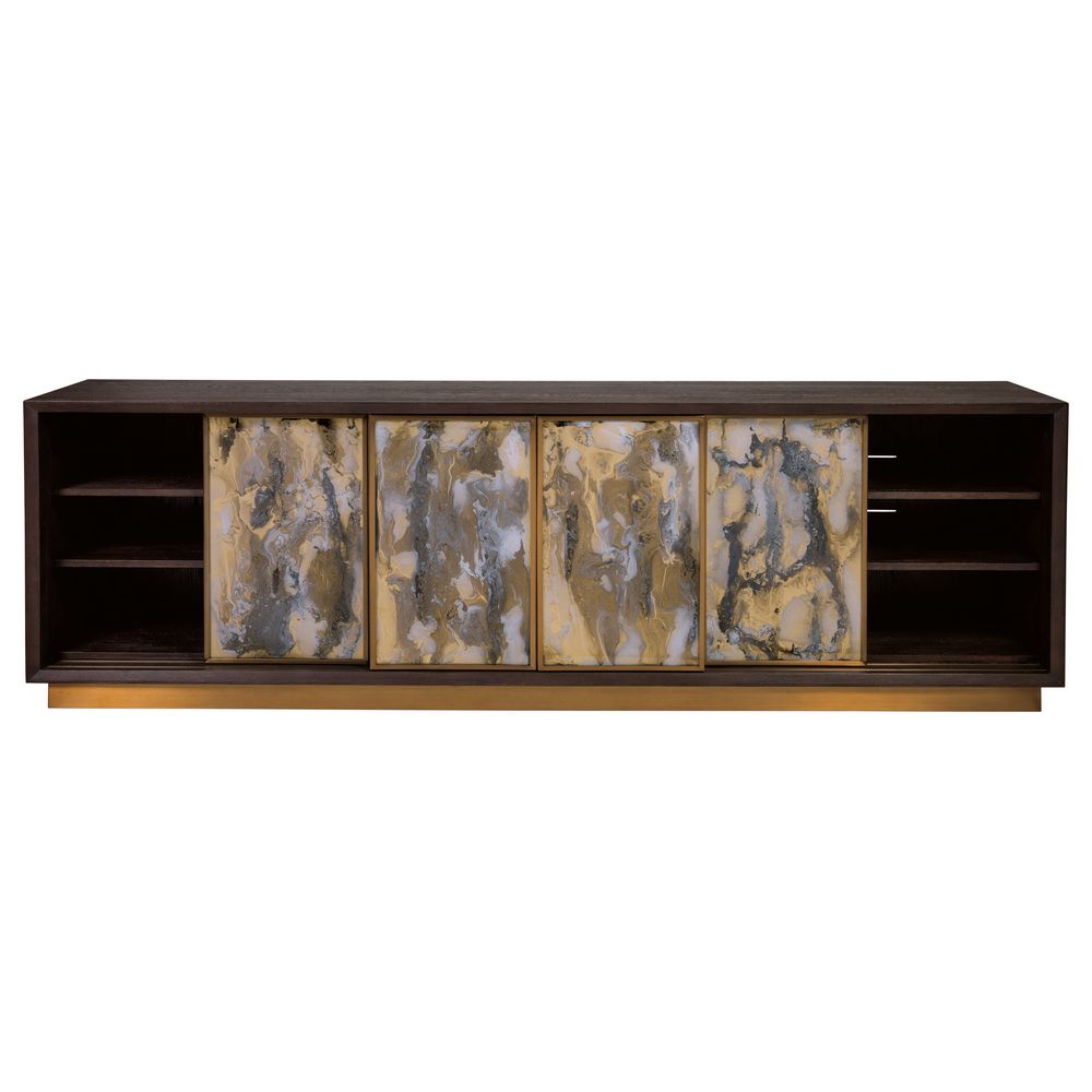 Verbatim Long Media Console - Eglomise Panels