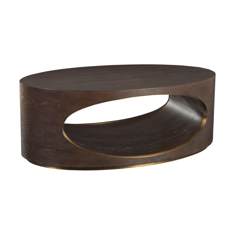 Coffee Tables Verbatim Oval Cocktail Table - Dark Brown