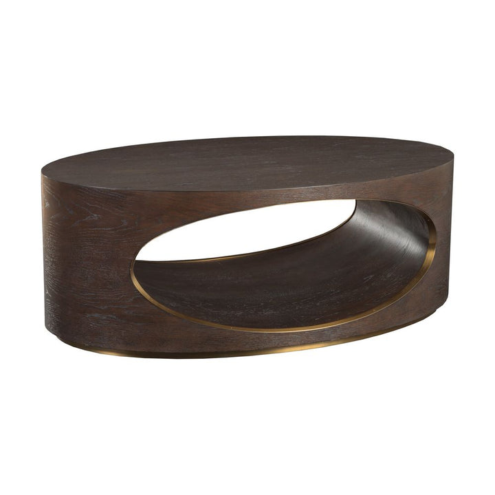 Coffee Tables Verbatim Oval Cocktail Table - Dark Brown