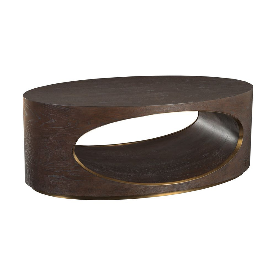 Coffee Tables Verbatim Oval Cocktail Table - Dark Brown