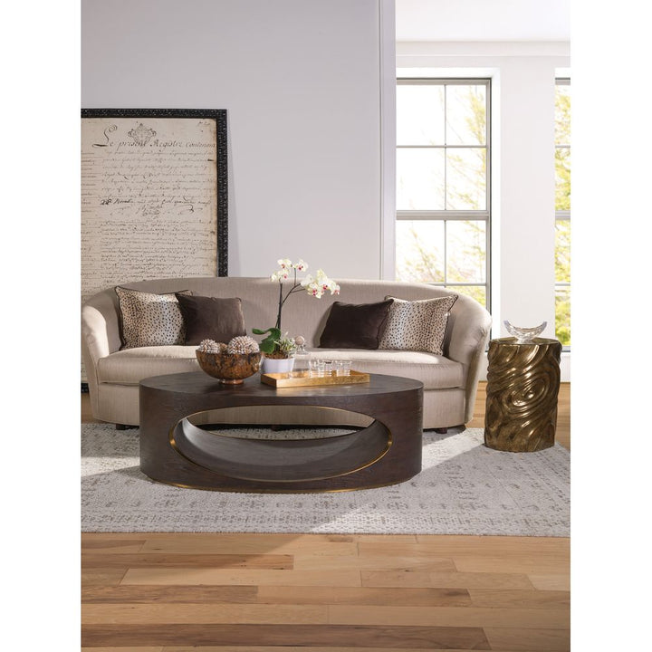 Coffee Tables Verbatim Oval Cocktail Table - Dark Brown