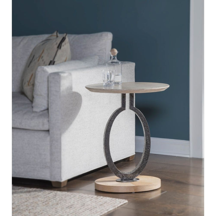 Side Tables Clement Oval Spot Table - Antique Aged White