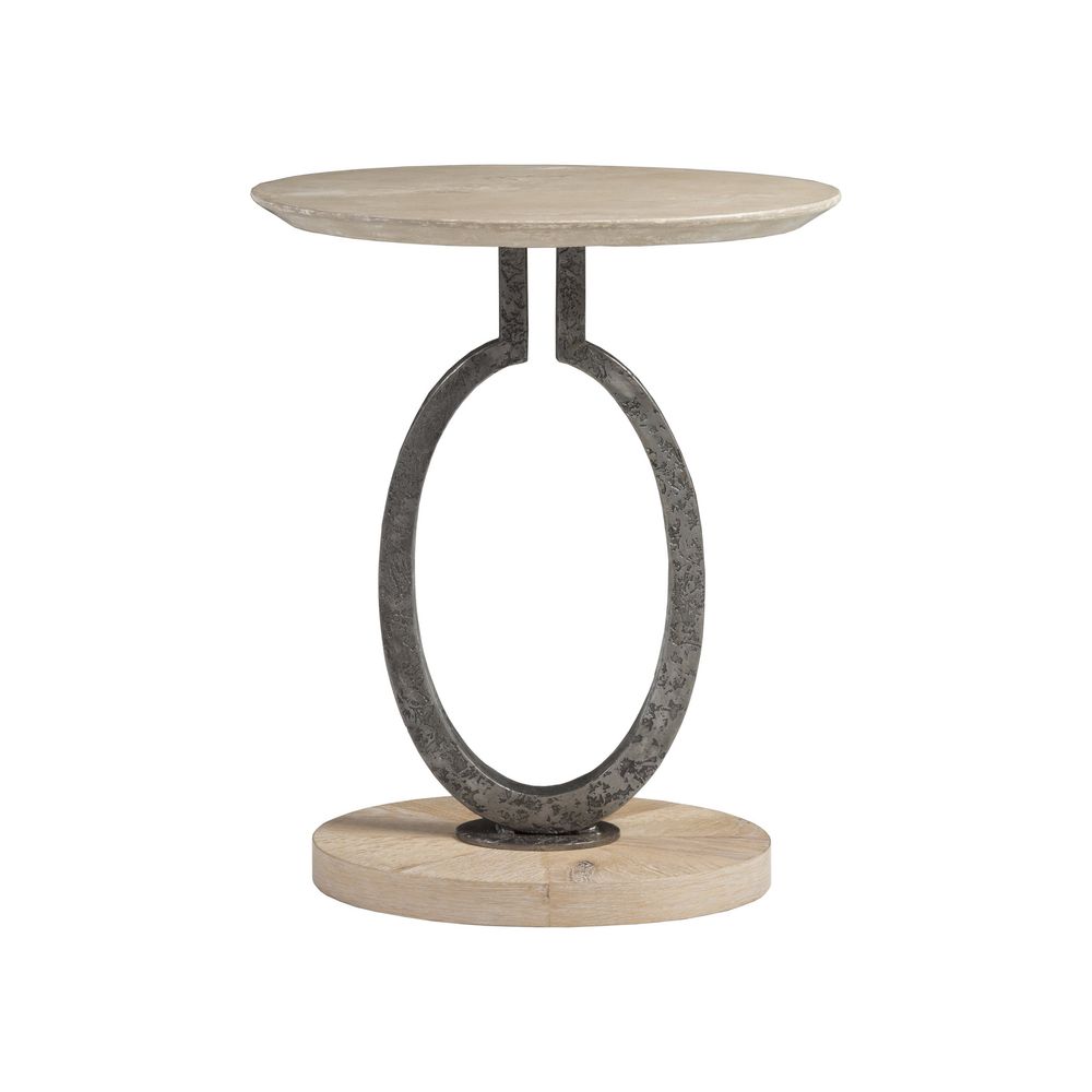 Clement Oval Spot Table - Antique Aged White