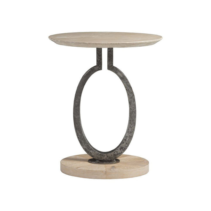 Clement Oval Spot Table - Antique Aged White
