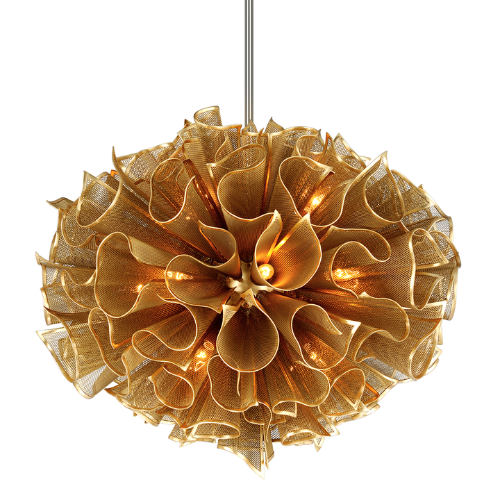 Pulse Chandelier - Gold Leaf 16 Lights