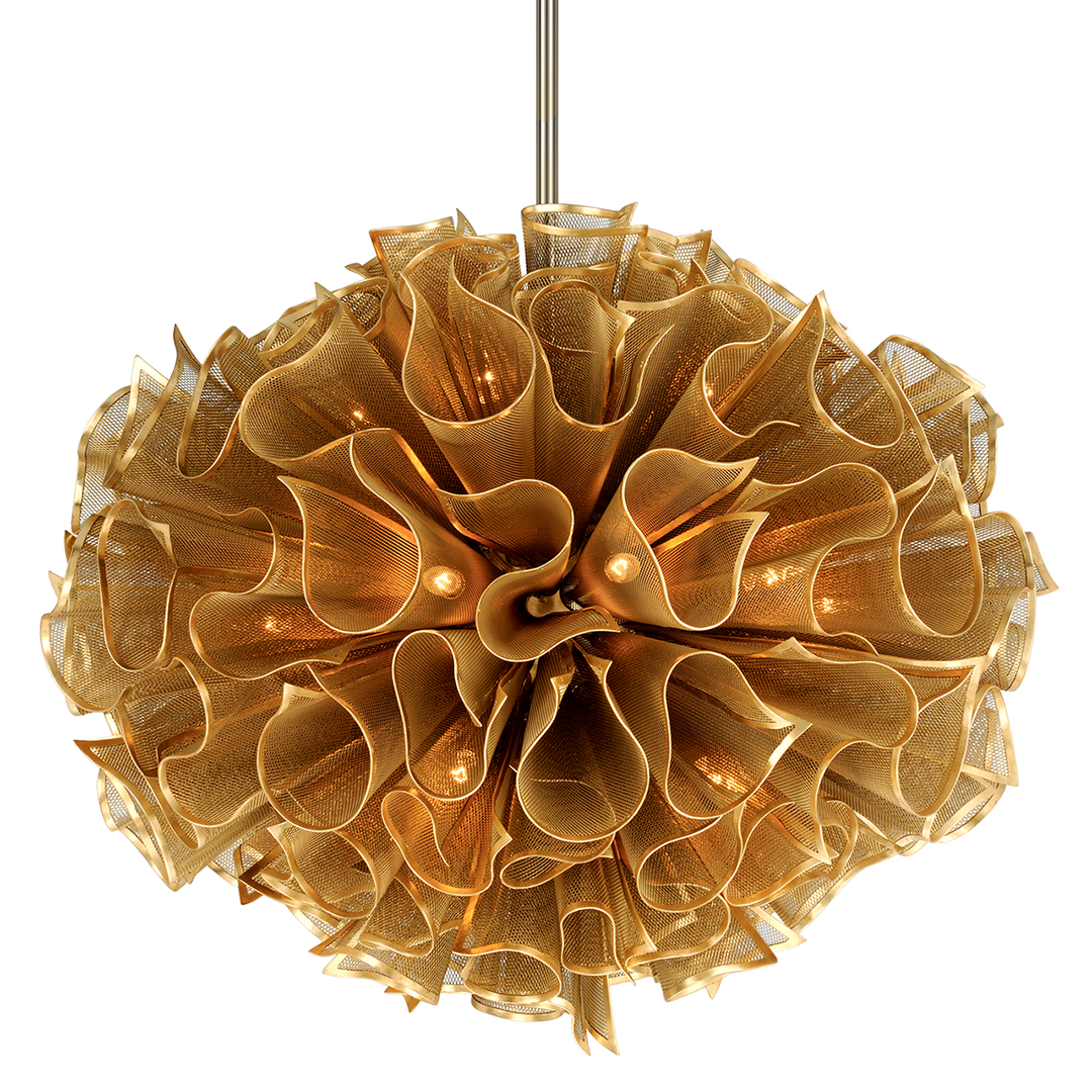 Pulse Chandelier - Gold Leaf 20 Lights