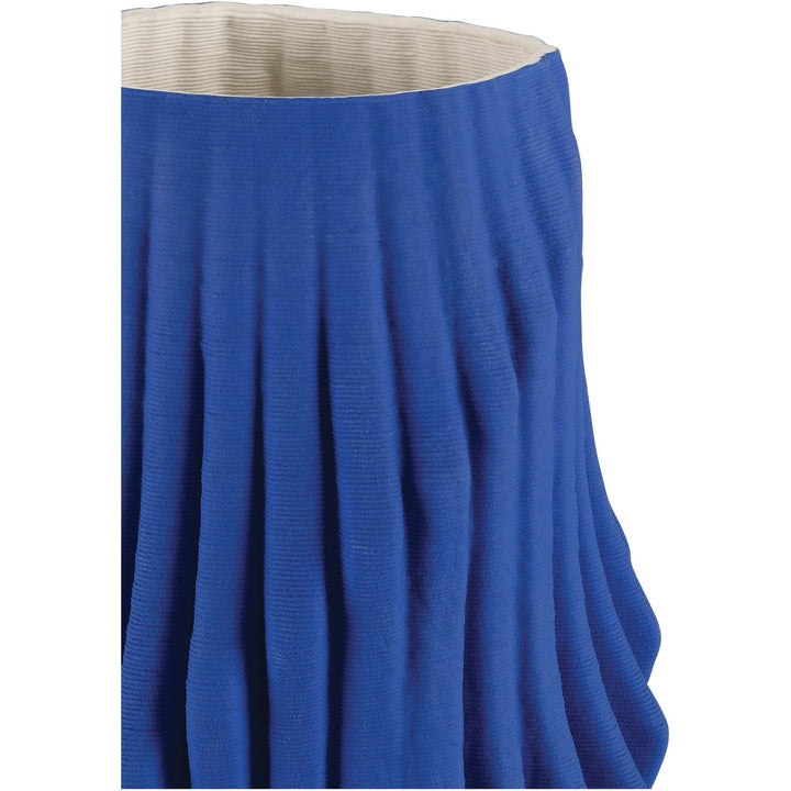 Blue Pleat Large Vase