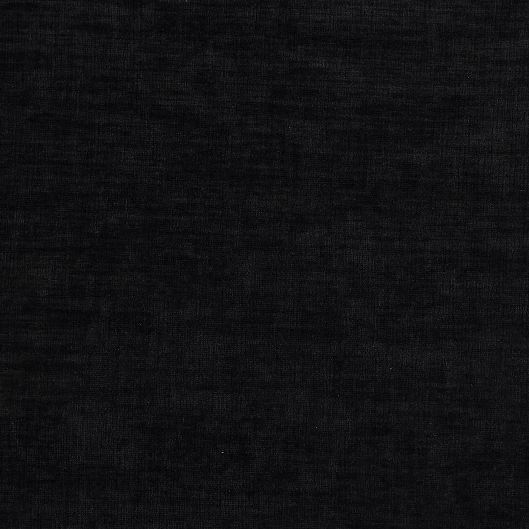 Edison Chenille Fabric Upholstered Bench — Black / Natural