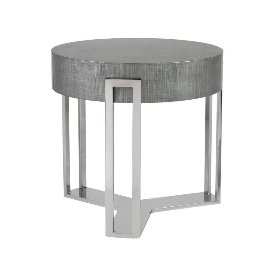 Side Tables Iridium Round End Table - Gray