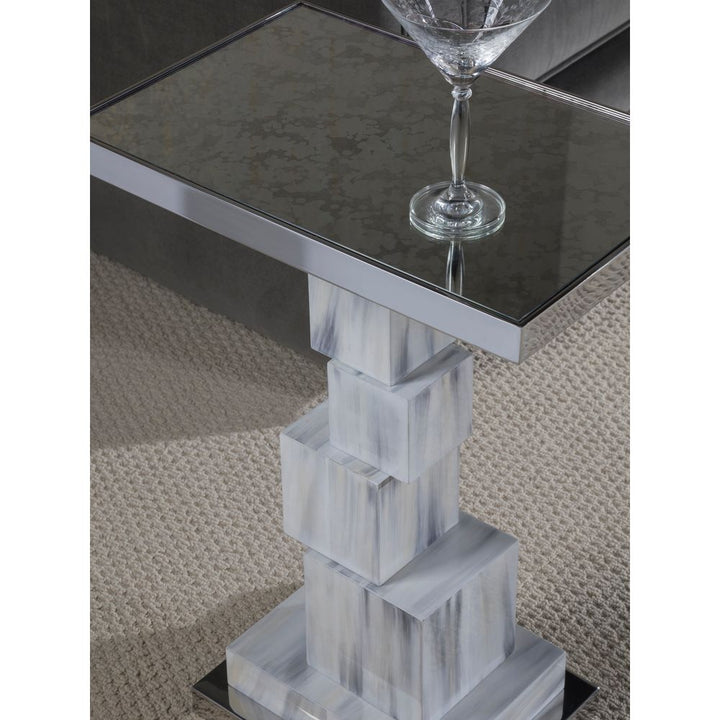 Side Tables Touche Rectangular Spot Table - Antiqued White