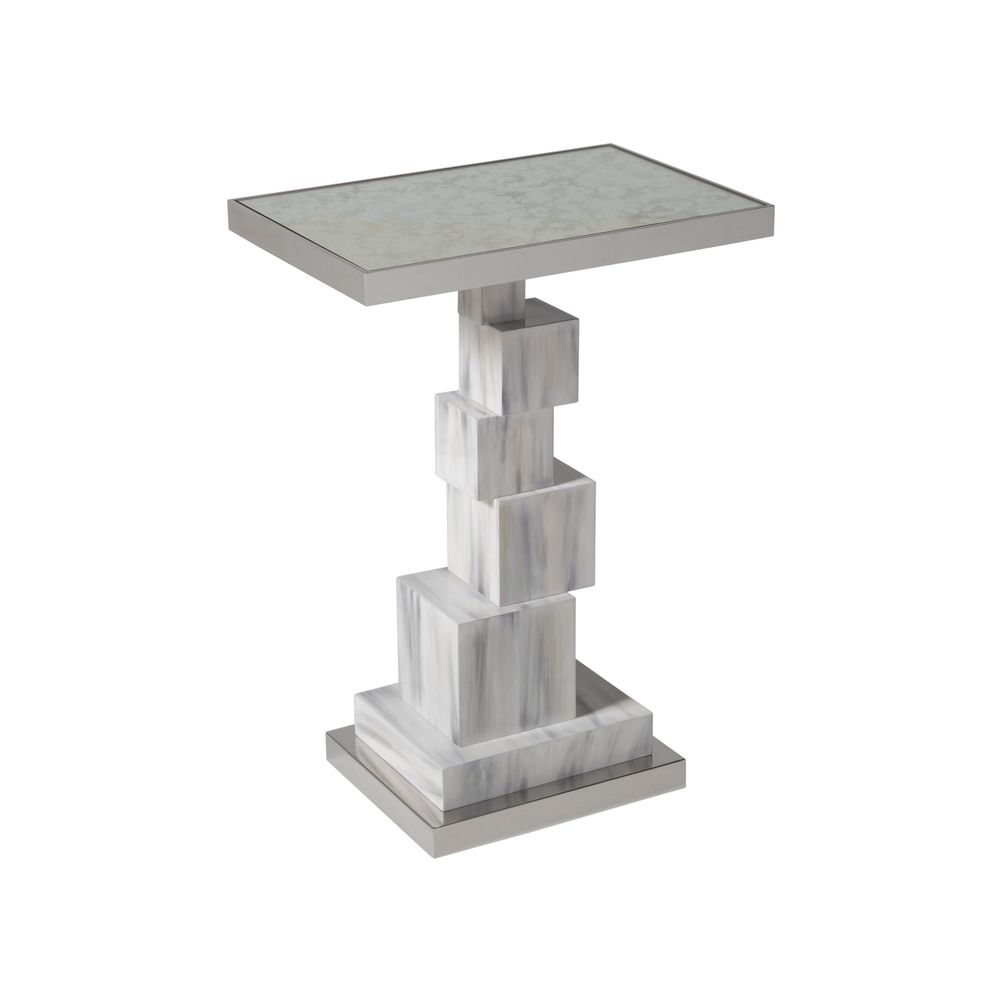Side Tables Touche Rectangular Spot Table - Antiqued White