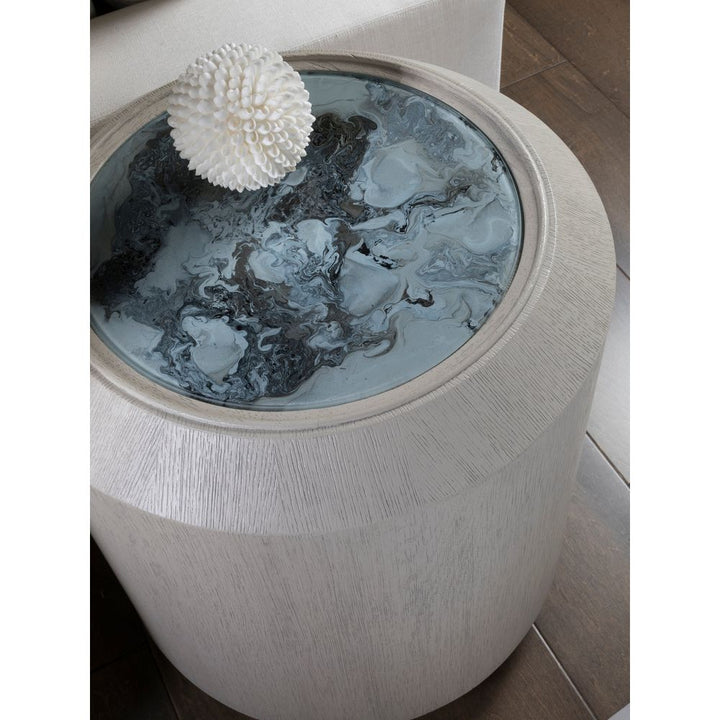 Side Tables Metaphor Round End Table - Timeworn White