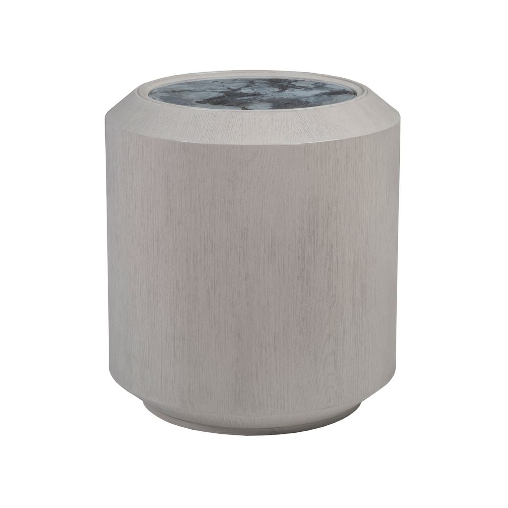 Side Tables Metaphor Round End Table - Timeworn White