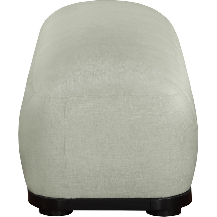 Calum Chenille Fabric Upholstered Bench — Mint / Black
