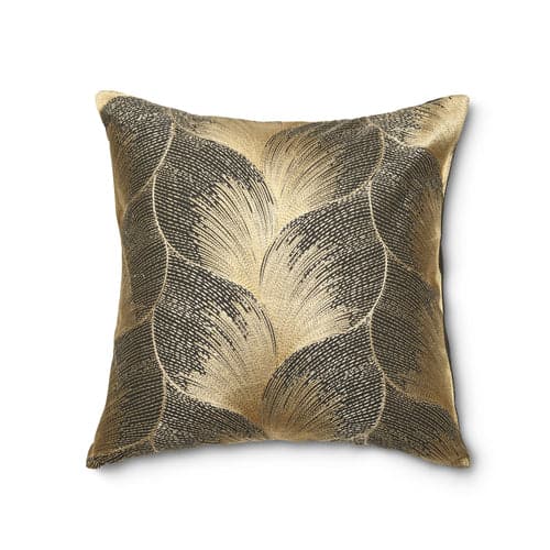 Fan Pillow-Ann Gish-ANNGISH-PWFA2424-UMB-GLD-BeddingUmber / Gold-2-France and Son