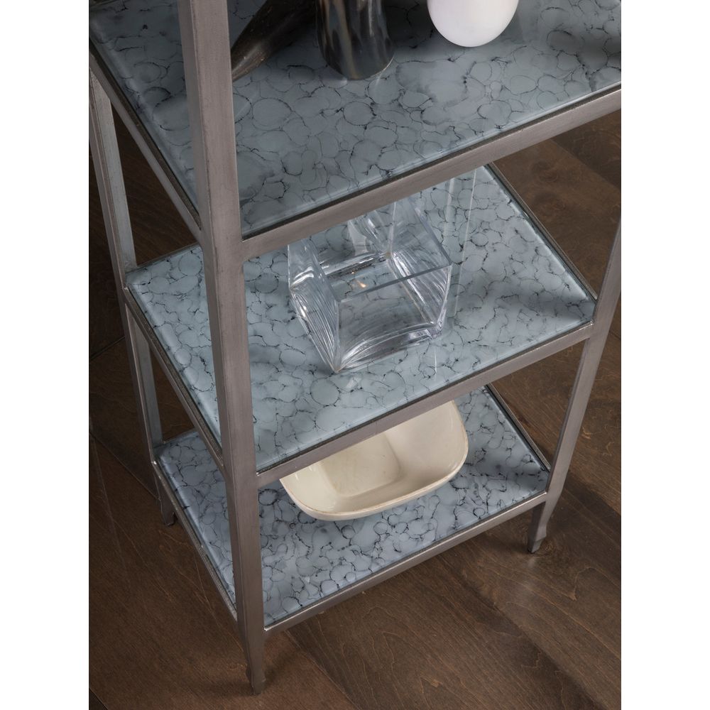 Bookcases & Etageres Sashay Silver Slim Etagere - Silver Foil