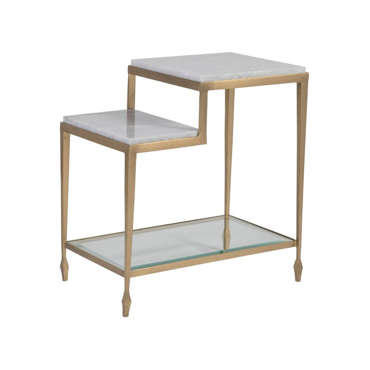 Side Tables Sashay Gold Rectangular End Table - Gold