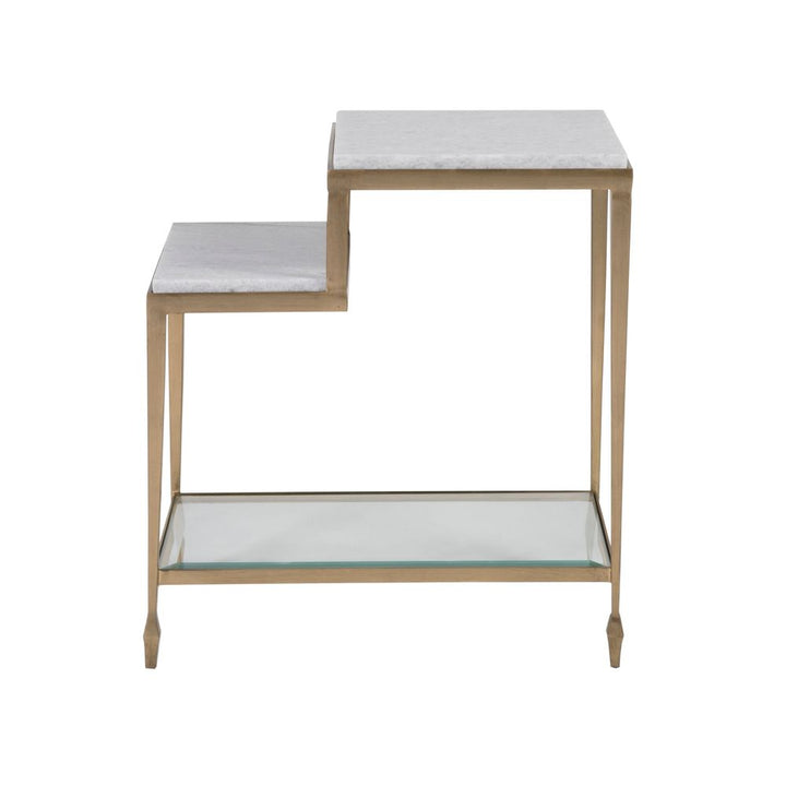 Side Tables Sashay Gold Rectangular End Table - Gold