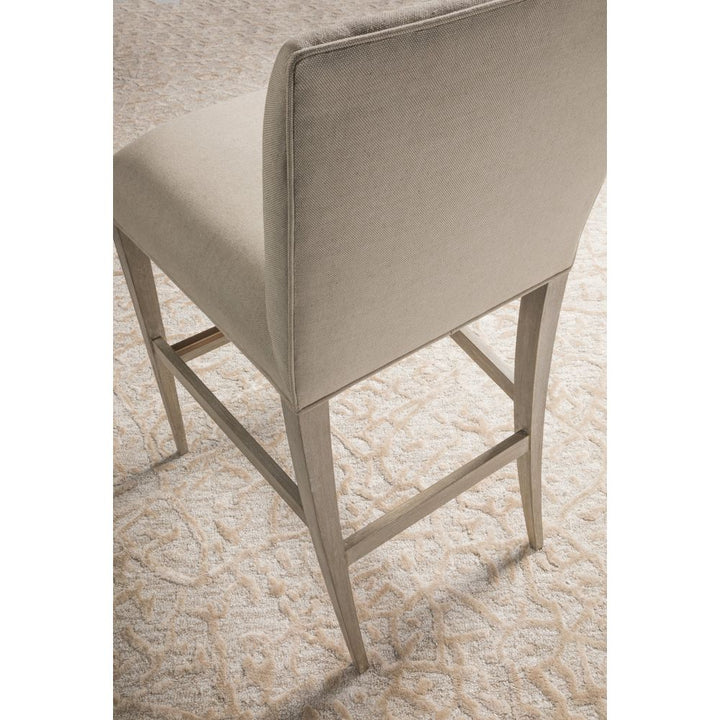 Madox Upholstered Low Back Bar Stool - Bianco