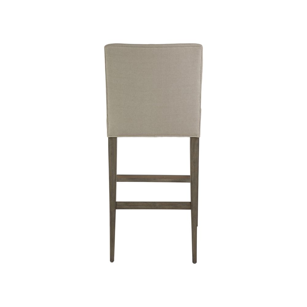 Madox Upholstered Low Back Bar Stool - Grigio