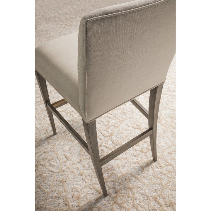 Madox Upholstered Low Back Bar Stool - Grigio