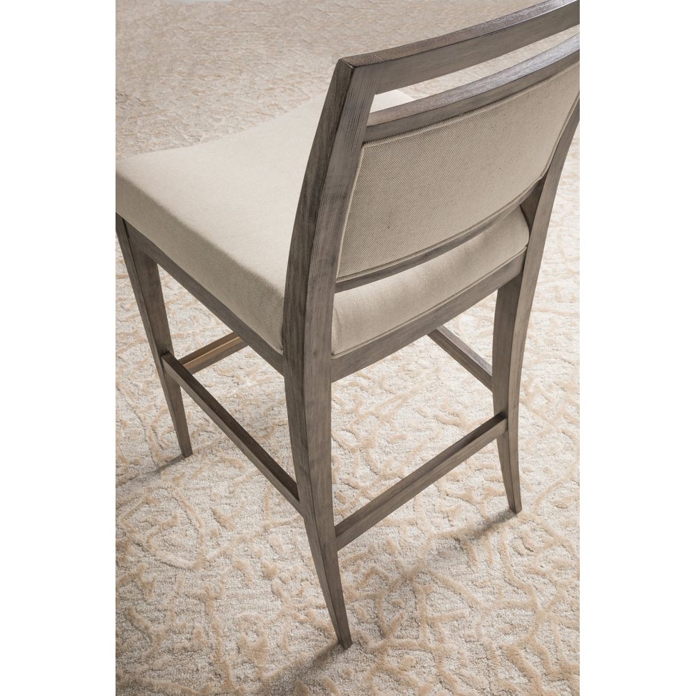 Nico Upholstered Bar Stool - Grigio