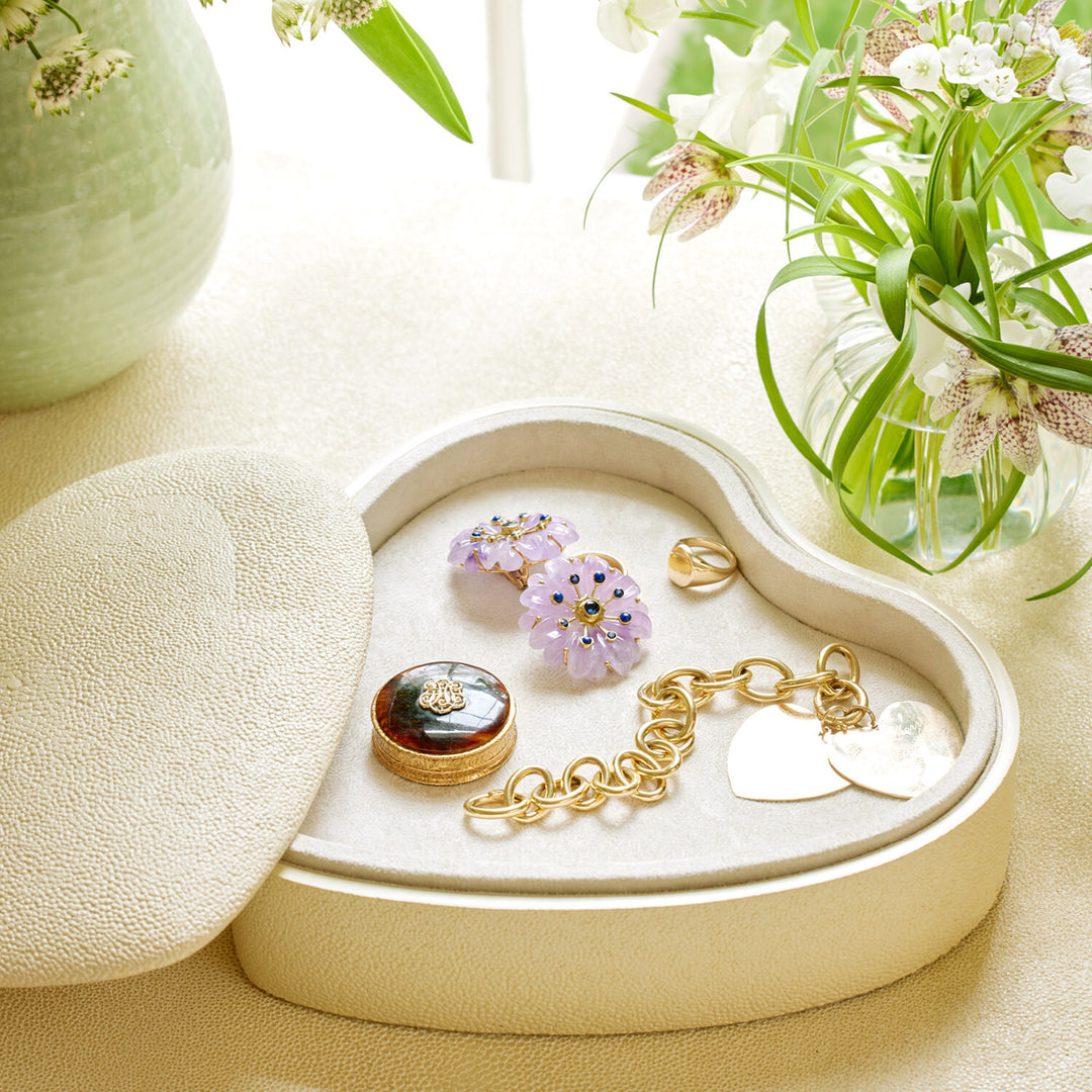 Shagreen Heart Jewelry Box - image 6