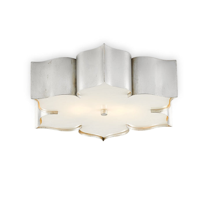 Grand Lotus Silver Flush Mount