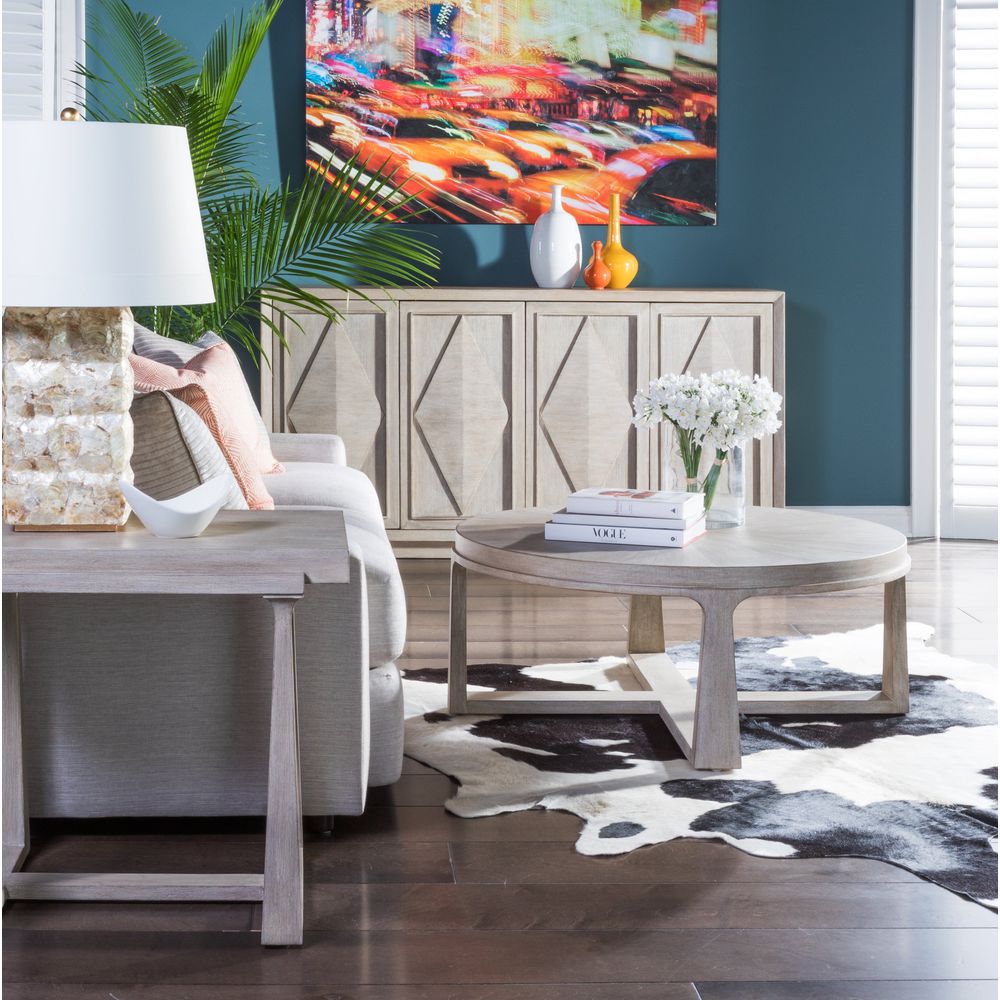 Coffee Tables Rousseau Round Cocktail Table - Bianco