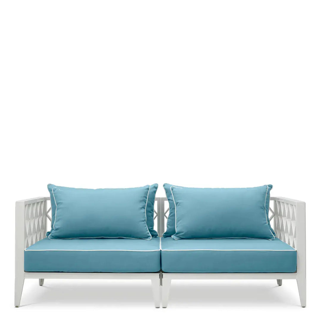 Outdoor Sofa Ocean Club S White Sunbrella Mineral Blue - image 2