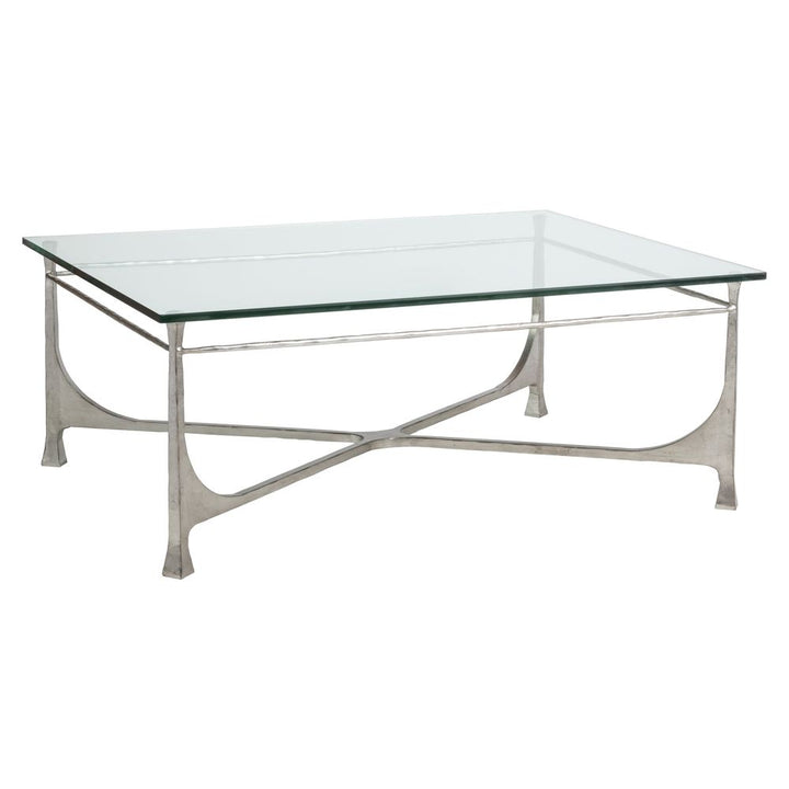 Coffee Tables Bruno Rectangular Cocktail Table - Silver Leaf