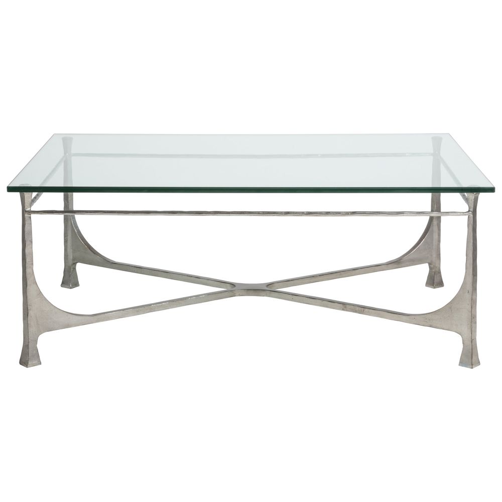 Coffee Tables Bruno Rectangular Cocktail Table - Silver Leaf