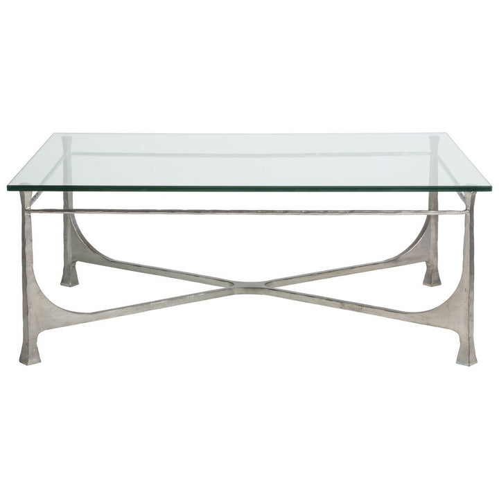 Coffee Tables Bruno Rectangular Cocktail Table - Silver Leaf