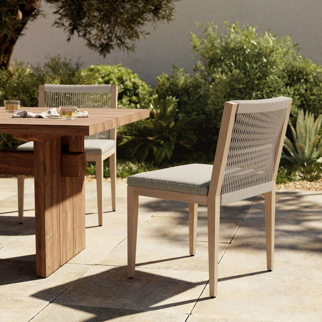 Pinewood Outdoor Dining Chair, Washed Brown - Faye Ash