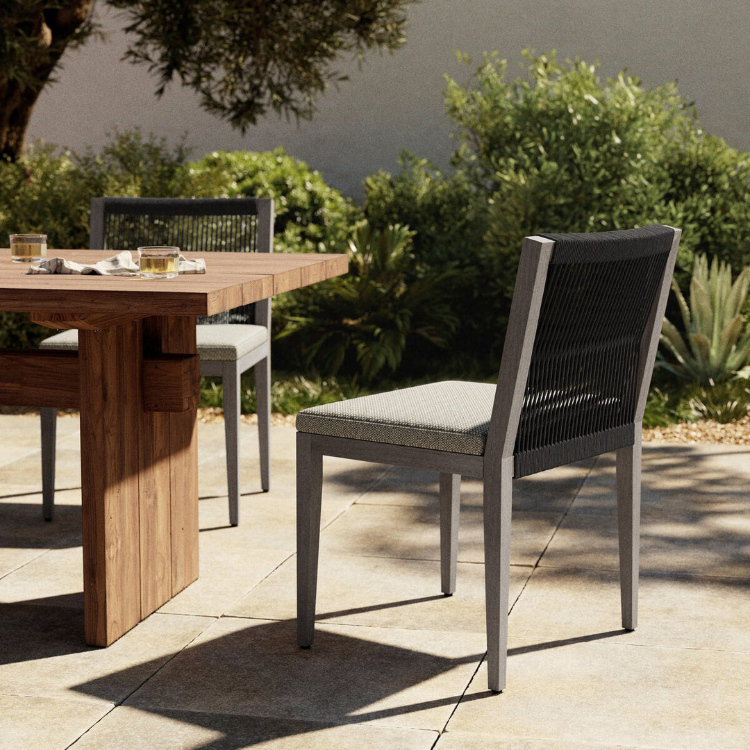 Pinewood Outdoor Dining Chair, Weathered Grey - Faye Ash