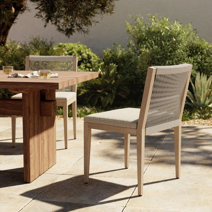 Sheffield Outdoor Dining Chair, Washed Brown - Faye Sand