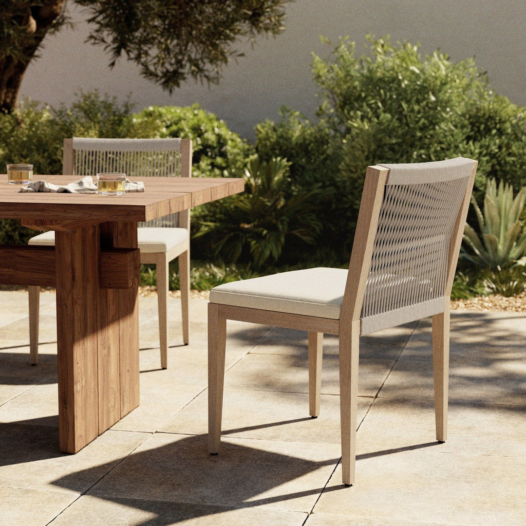 Sheffield Outdoor Dining Chair, Washed Brown - Venao Ivory